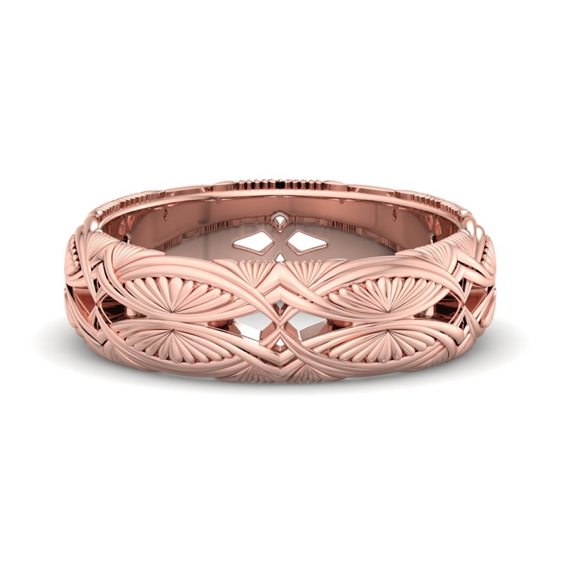 Rose Gold 6.5mm Golden Thistle Band