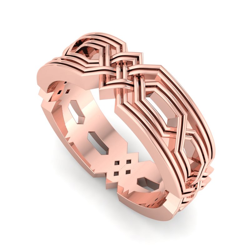 Rose Gold Highland Crest Band