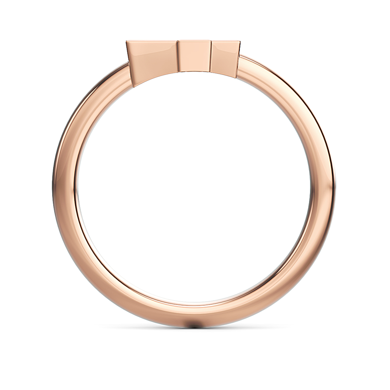 Rose Gold Unity Cross Black Diamond Ring