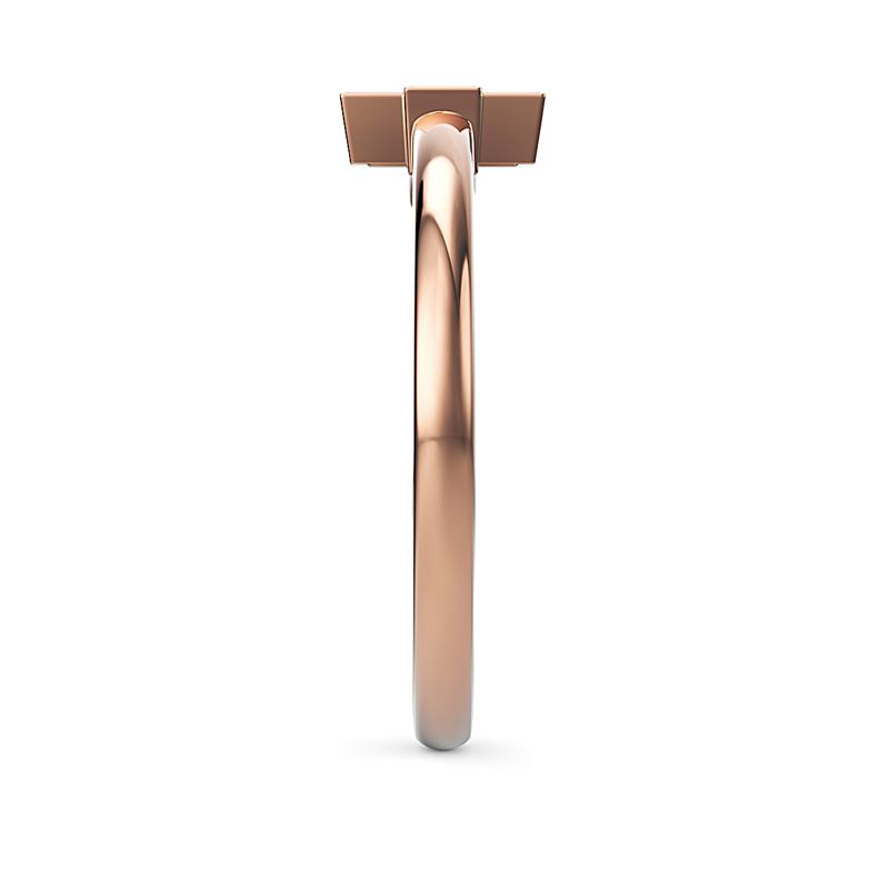 Rose Gold Unity Cross Black Diamond Ring