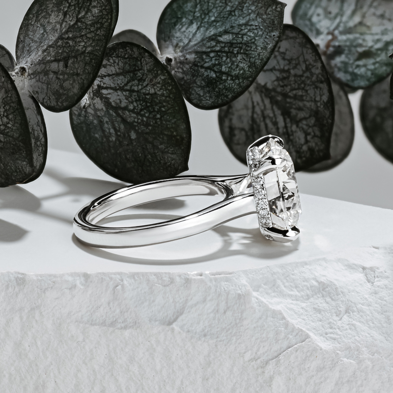 7ct Round Custom Hidden Halo