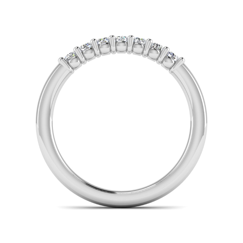 White Gold Seven Lab Grown Diamond Shared Prong Ring (1/4ctw)
