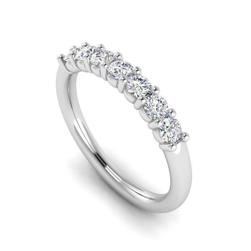 White Gold Classic Shared Prong Band (1/2ctw)