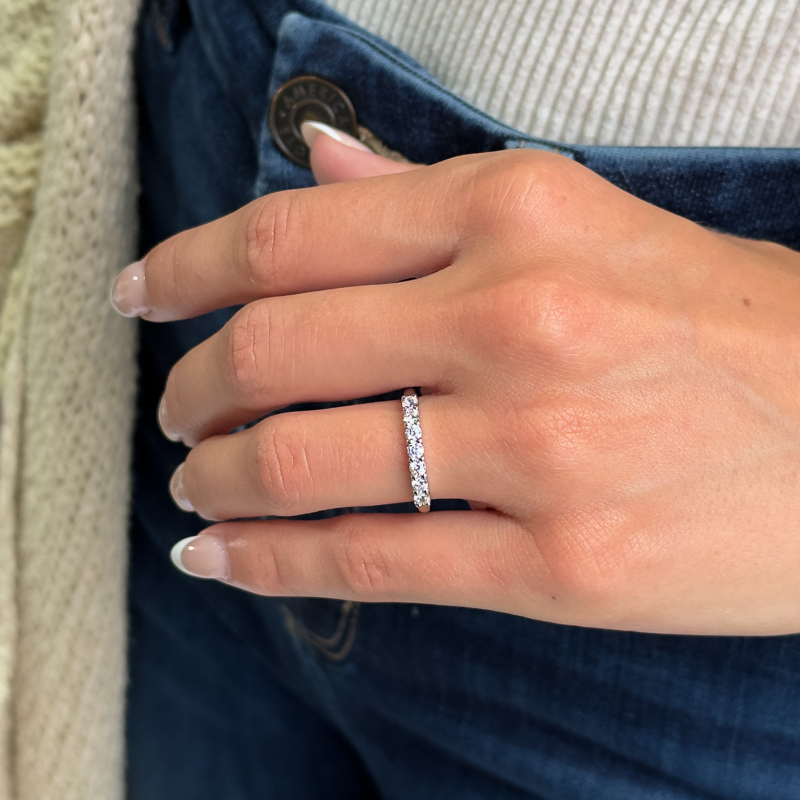 White Gold Classic Shared Prong Band (1/2ctw)