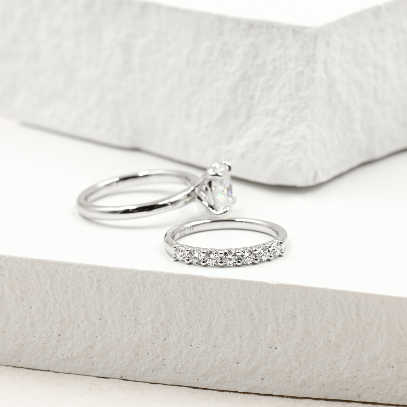 White Gold Classic Shared Prong Band (1/2ctw)