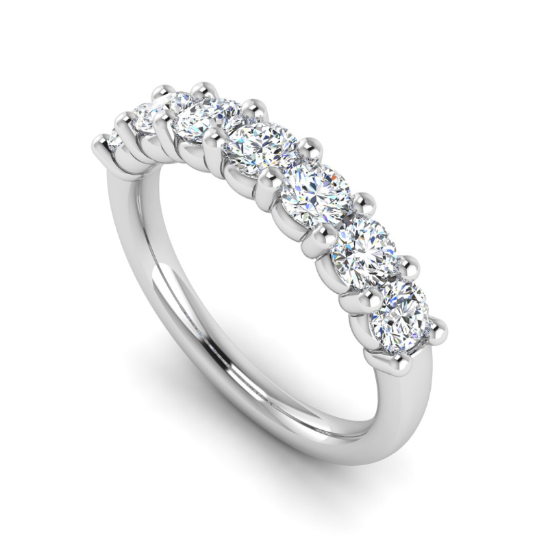 White Gold Classic Shared Prong Band (1ctw)