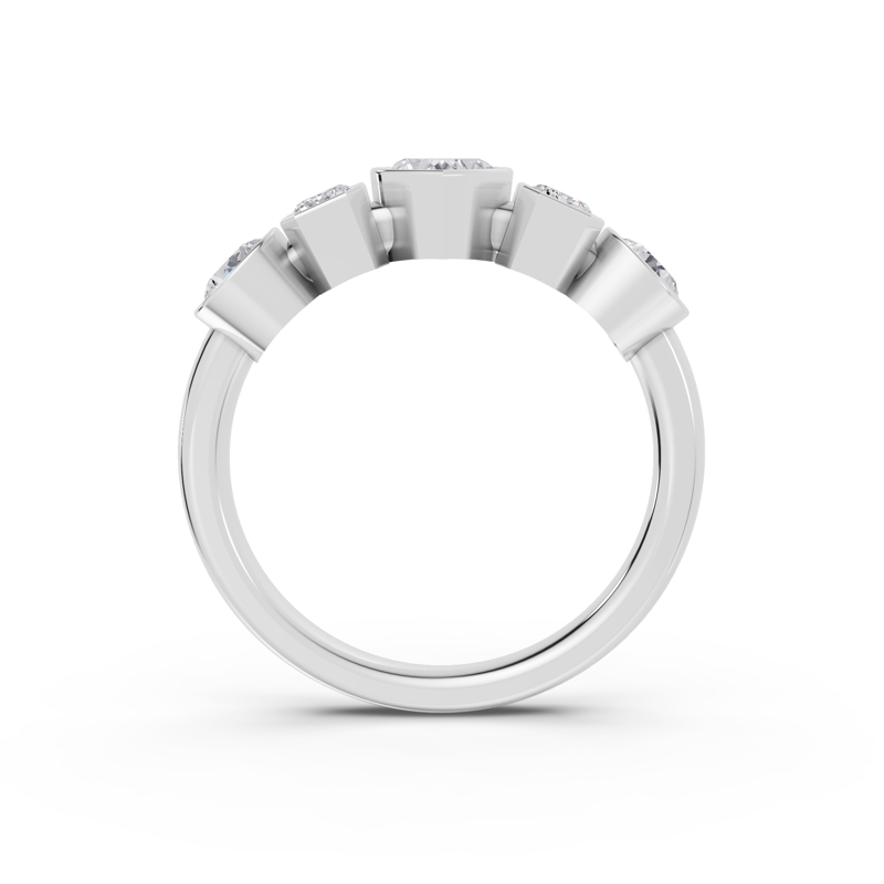 Platinum Multi Shaped Band (1ctw)
