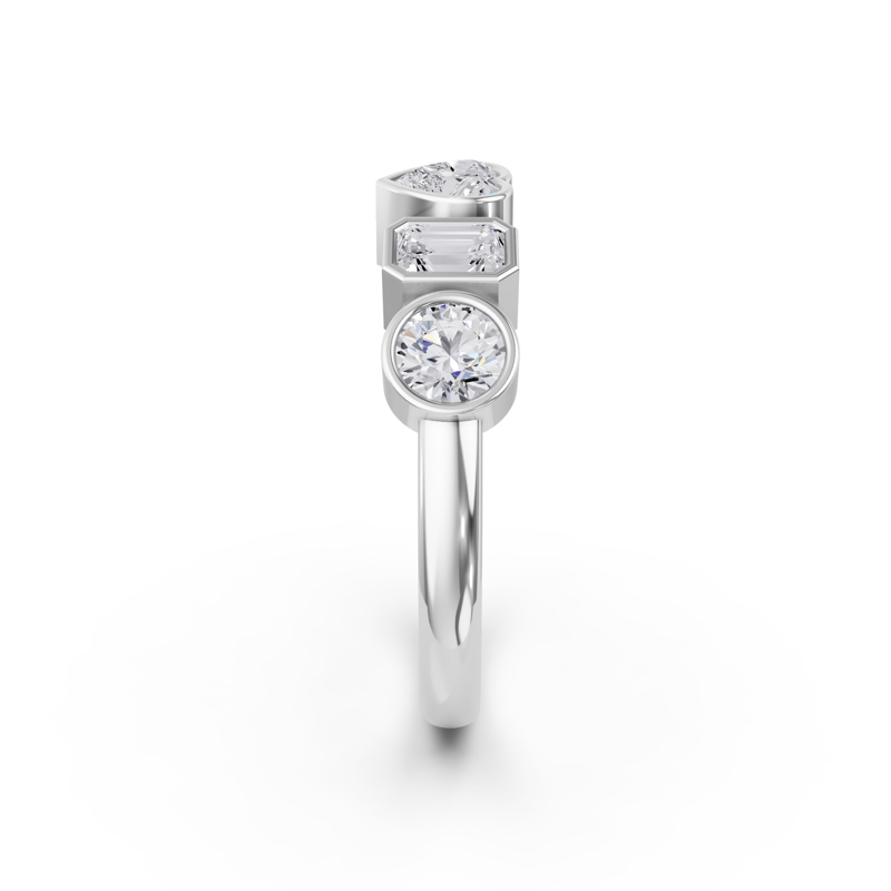 Platinum Multi Shaped Band (1ctw)