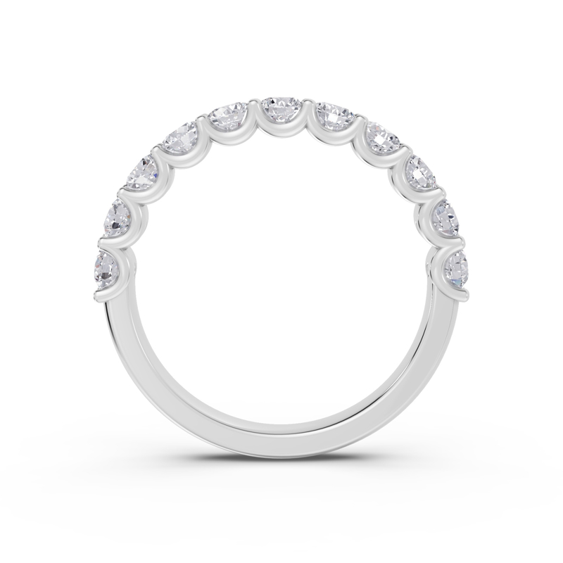 Platinum Round Scallop Diamond Band (1ctw)