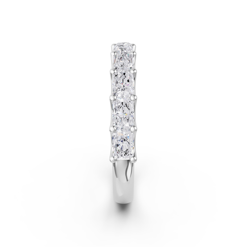 Platinum East West Radiant Scallop Band (1ctw)