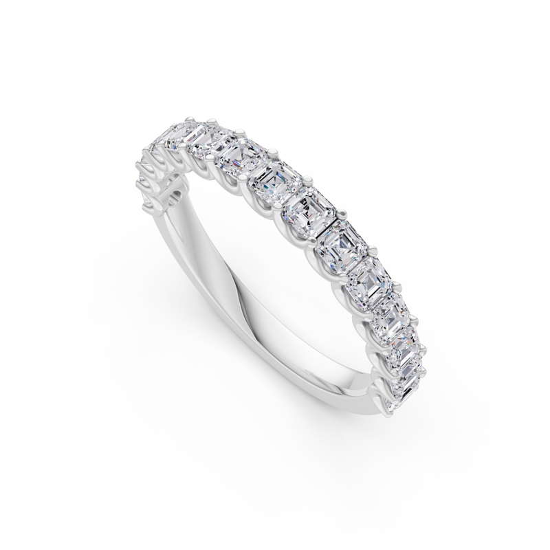Platinum Luxe Asscher Diamond Band (1ctw)