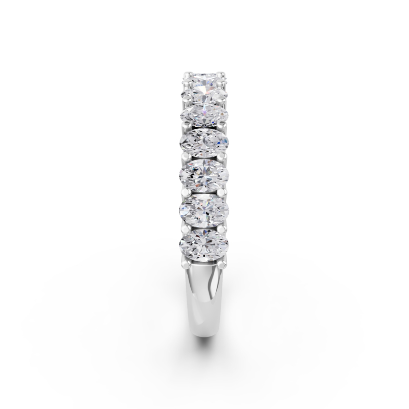 Platinum Oval Scallop Diamond Band (1ctw)