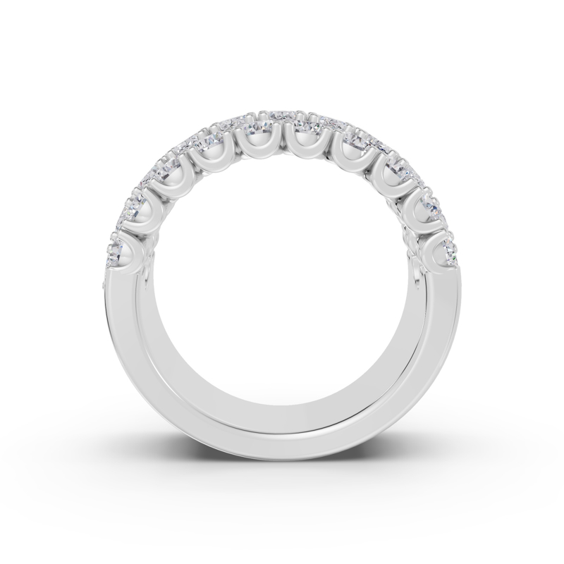 Platinum Quinn Oval & Round Wide Band (3ctw)