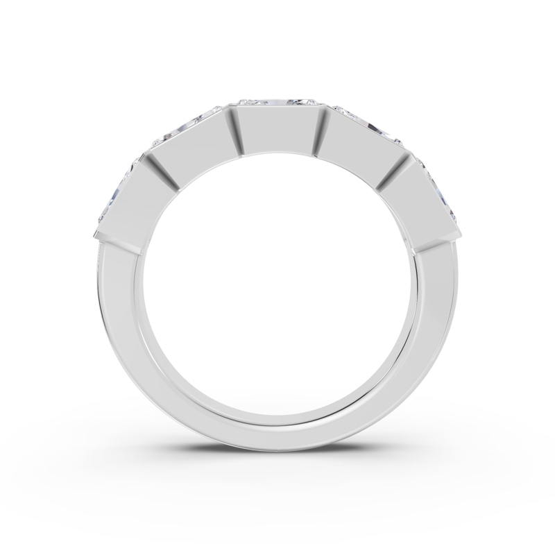 Platinum East West Radiant Half Bezel (2ctw)