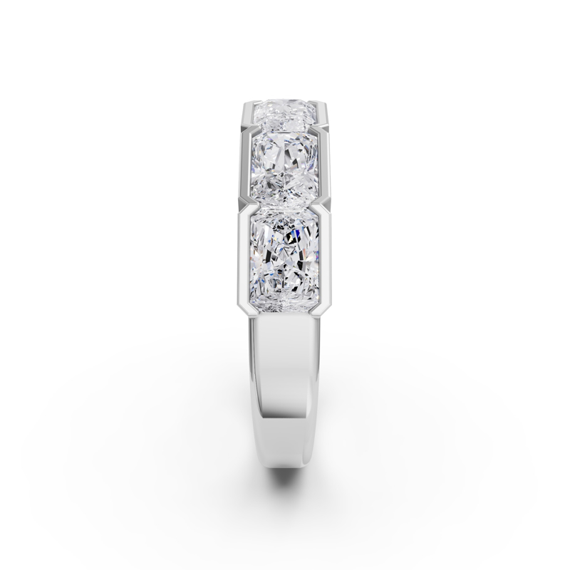 Platinum East West Radiant Half Bezel (2ctw)