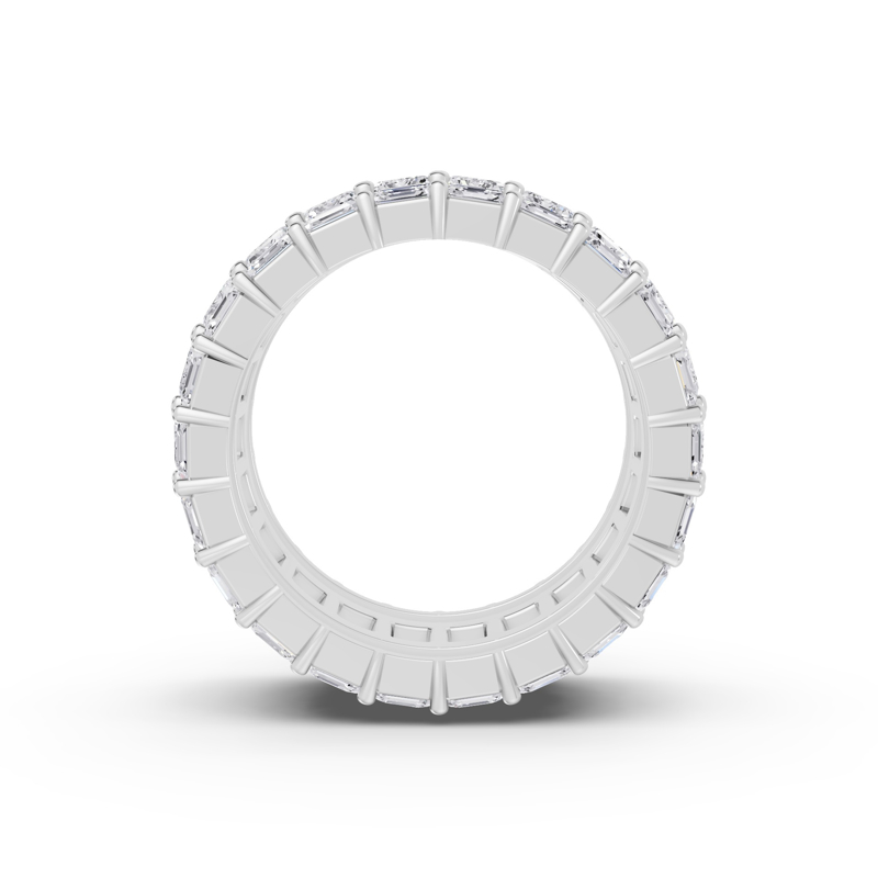 Platinum Luxury Emerald & Asscher Band (10ctw)