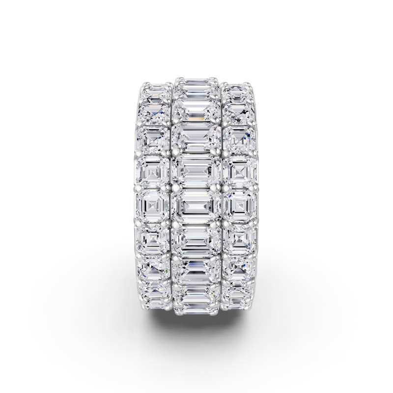 Platinum Luxury Emerald & Asscher Band (10ctw)