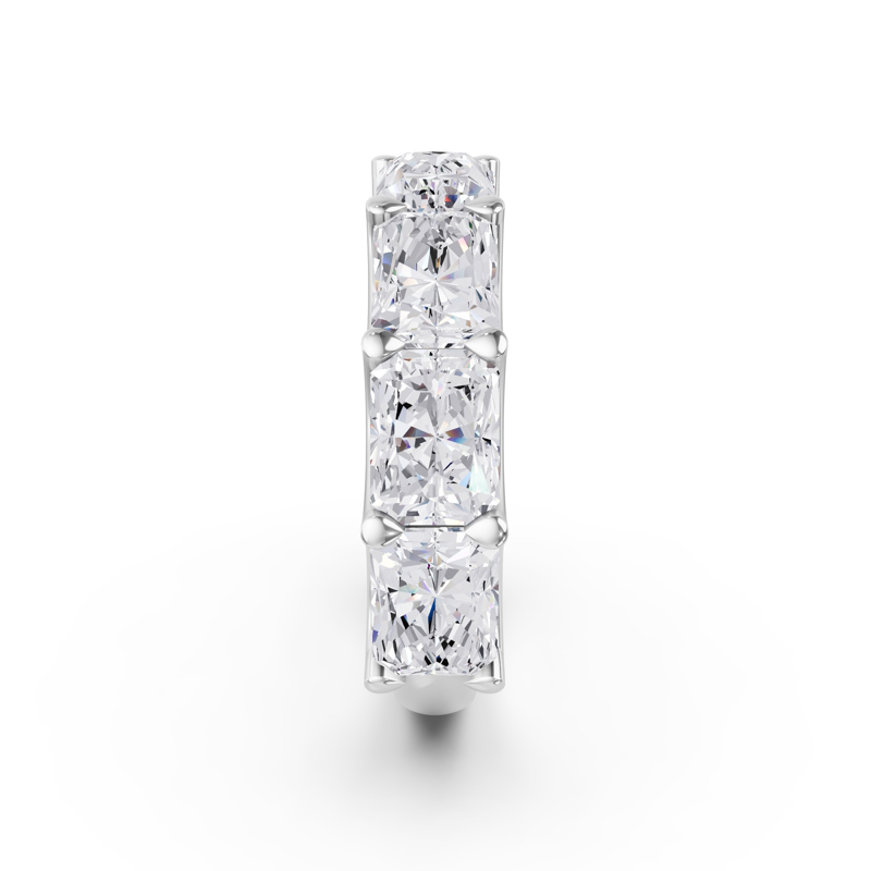 Platinum East West Radiant Scallop Band (5ctw)