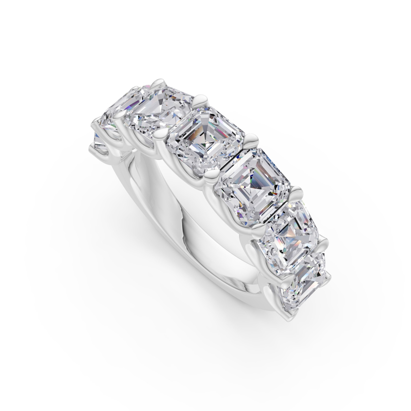 Platinum Luxe Asscher Diamond Band (5ctw)
