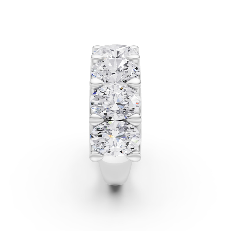 Platinum Oval Scallop Diamond Band (5ctw)