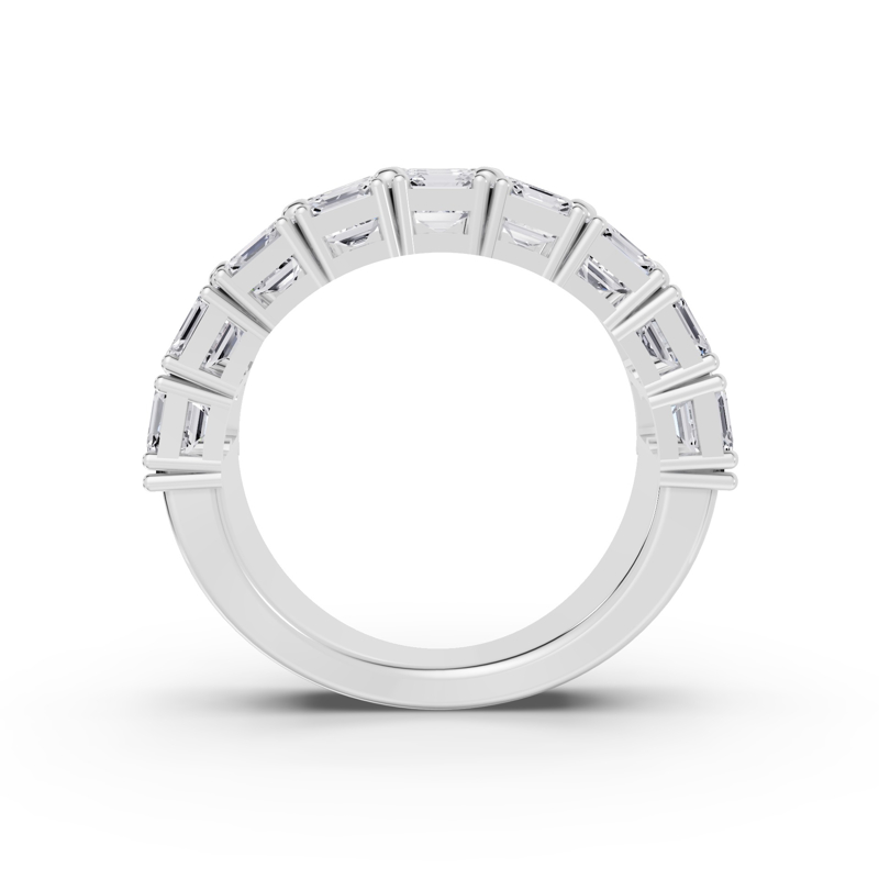 Platinum Noemi Double Row Asscher Band (5ctw)