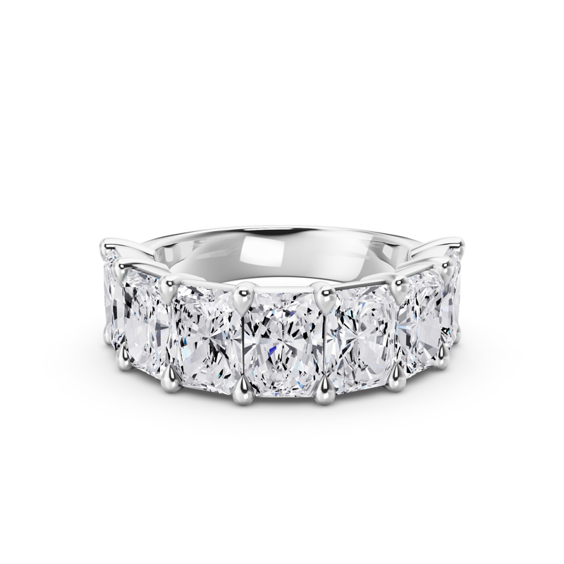 Platinum Seven Radiant Wedding Band (5ctw)