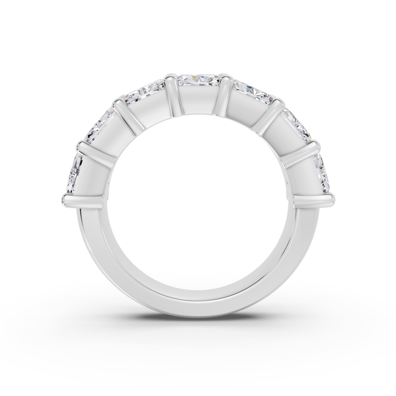 Platinum Seven Radiant Wedding Band (5ctw)