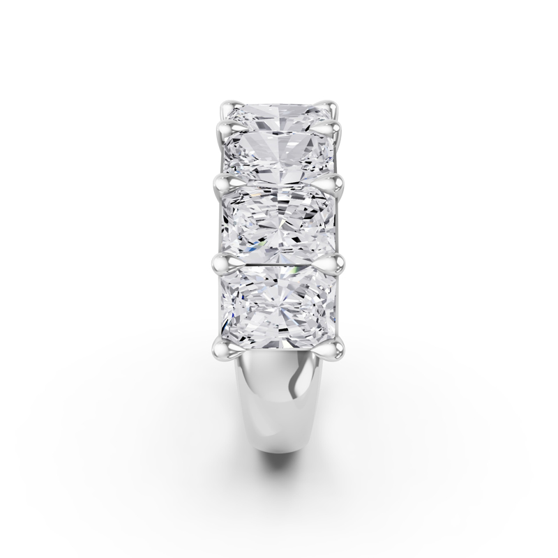 Platinum Seven Radiant Wedding Band (5ctw)