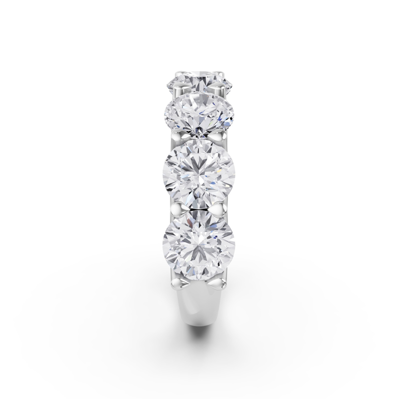 Platinum Round Scallop Diamond Band (5ctw)