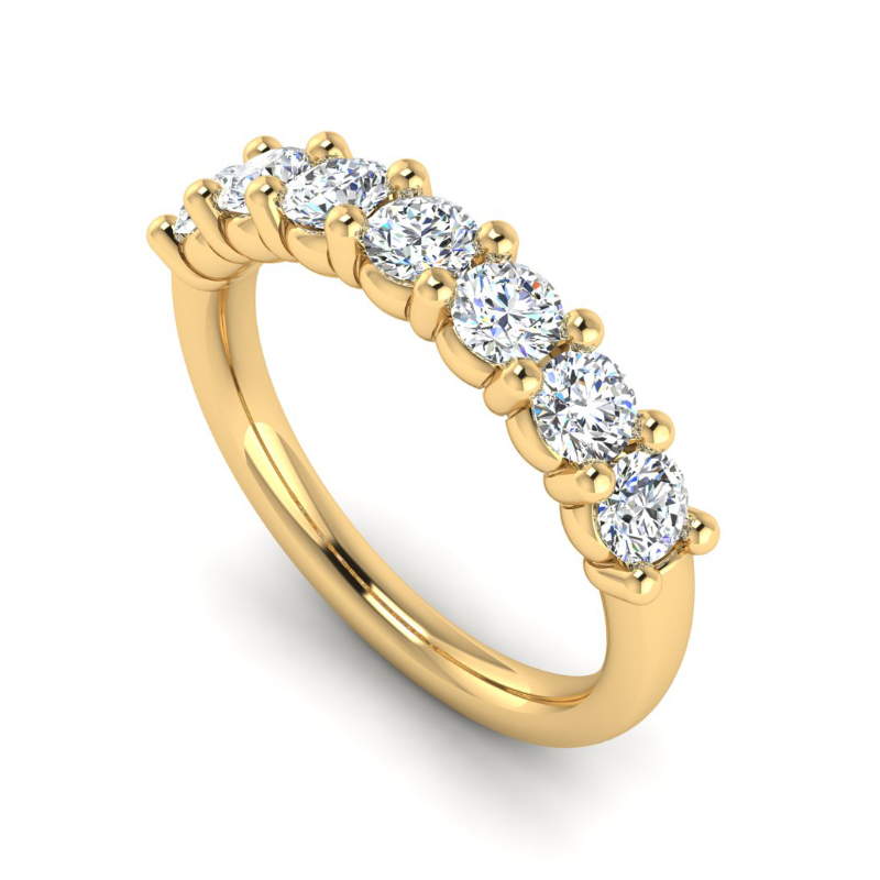 Yellow Gold Classic Shared Prong Band (1ctw)
