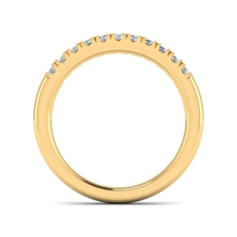 Yellow Gold Eleven Lab Grown Diamond U Split Prong Ring (1/4ctw)