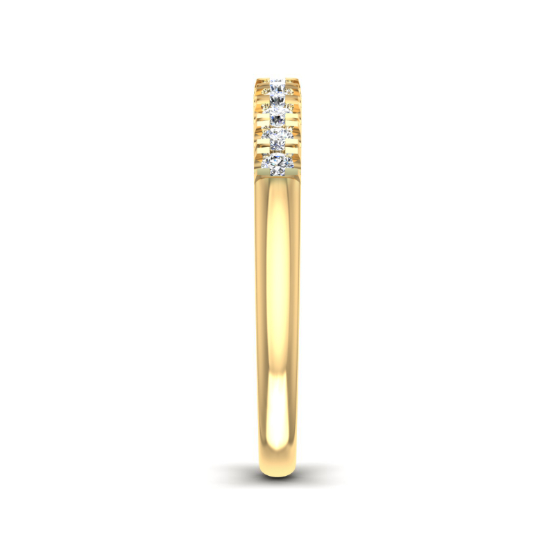 Yellow Gold Eleven Lab Grown Diamond U Split Prong Ring (1/4ctw)