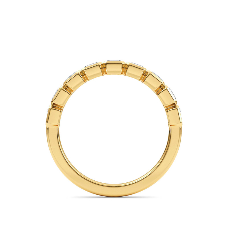 Yellow Gold Mini Shay East West Emerald (1/2ctw)