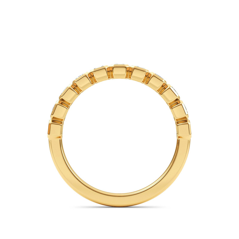 Yellow Gold Mini Shay Asscher Band (1/2ctw)