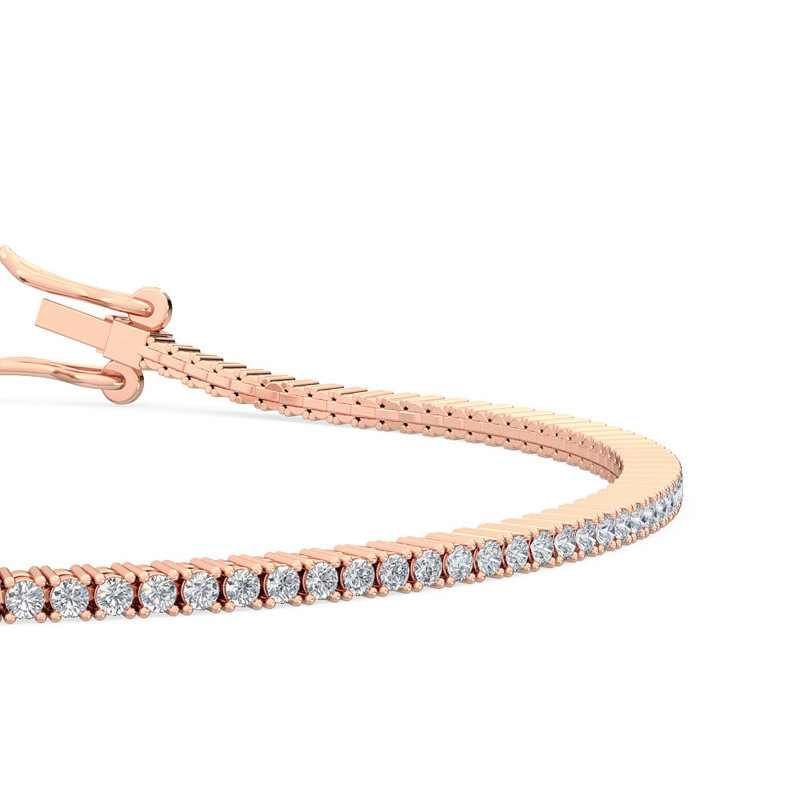 Rose Gold 1ctw Lab Grown Diamond Tennis Bracelet