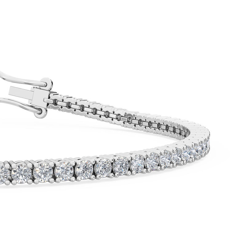 White Gold 3ctw Lab Grown Diamond Tennis Bracelet