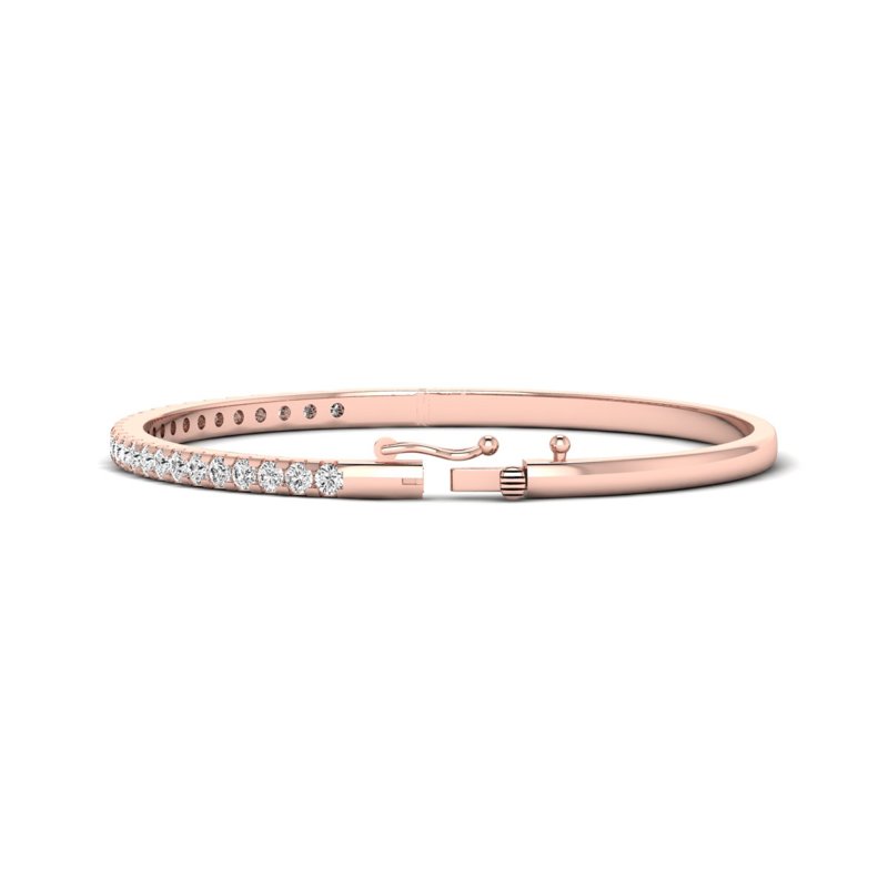 Rose Gold Elegant Thin Bangle (2ctw)