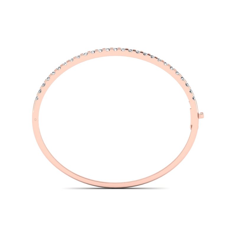 Rose Gold Elegant Thin Bangle (2ctw)