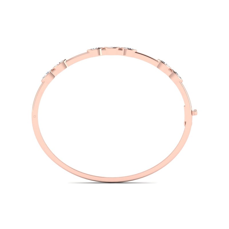 Rose Gold Harmony Marquise Bangle (3/4ctw)