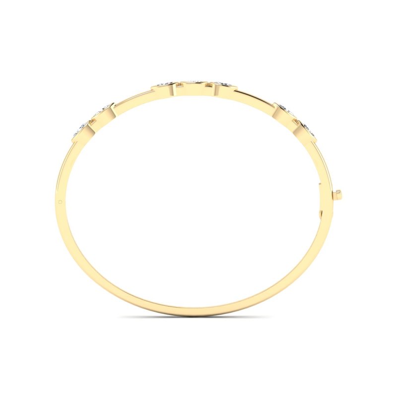 Yellow Gold Harmony Marquise Bangle (3/4ctw)
