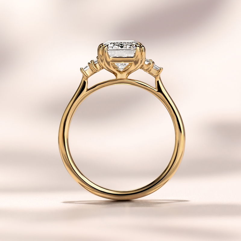 Amelia Ring | 3.10ct Emerald Lab Grown Diamond