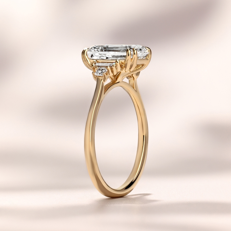 Amelia Ring | 3.10ct Emerald Lab Grown Diamond
