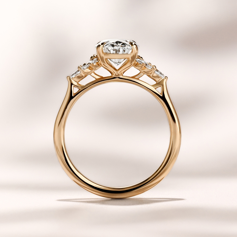 Valea Sunburst Ring | 2.10ct Oval Lab Grown Diamond