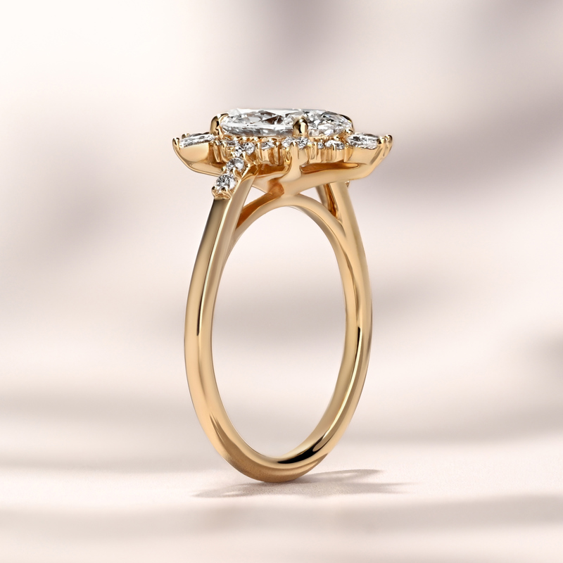 Lotus Light Ring | 2.10ct Oval Lab Grown Diamond
