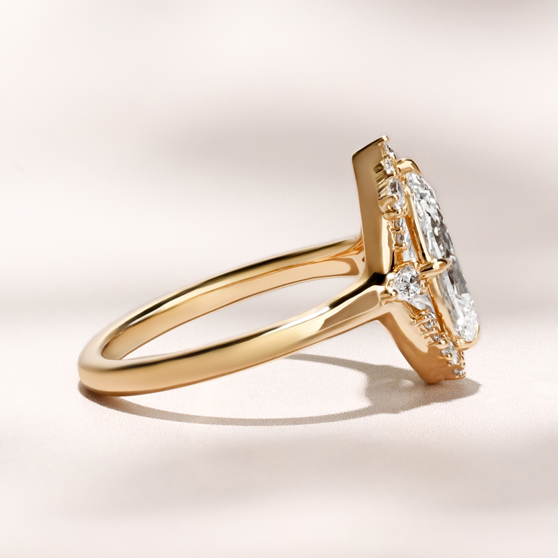 Elysia Geometric Ring | 1.60ct Pear Lab Grown Diamond
