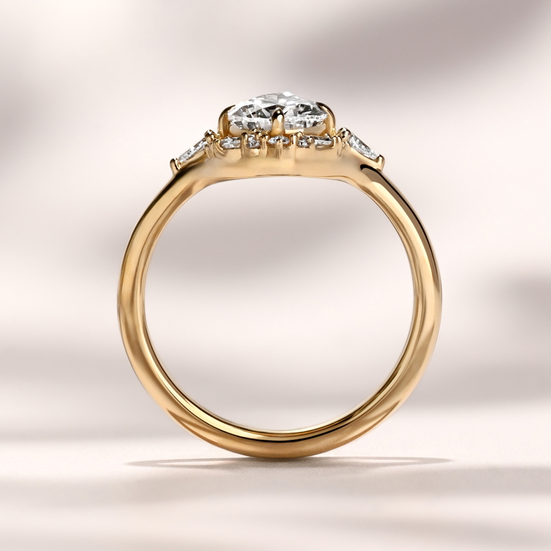 Elysia Geometric Ring | 1.60ct Pear Lab Grown Diamond