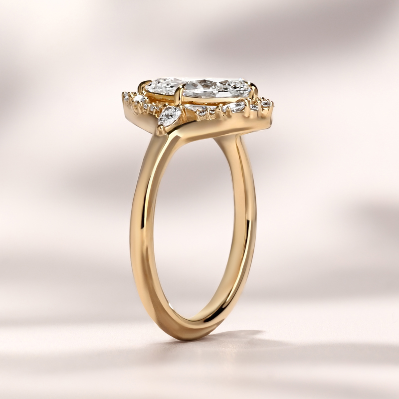 Elysia Geometric Ring | 1.60ct Pear Lab Grown Diamond