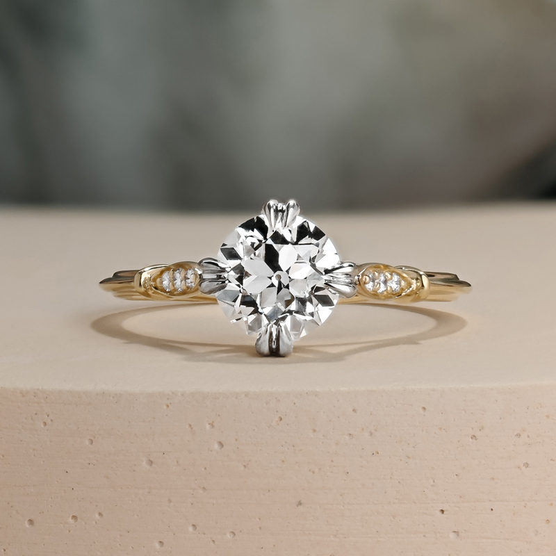 1-1/2ct Antique Euro Round Ring