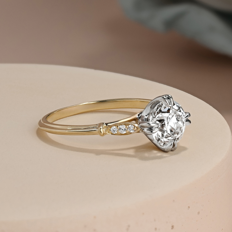 1-1/2ct Antique Euro Round Ring