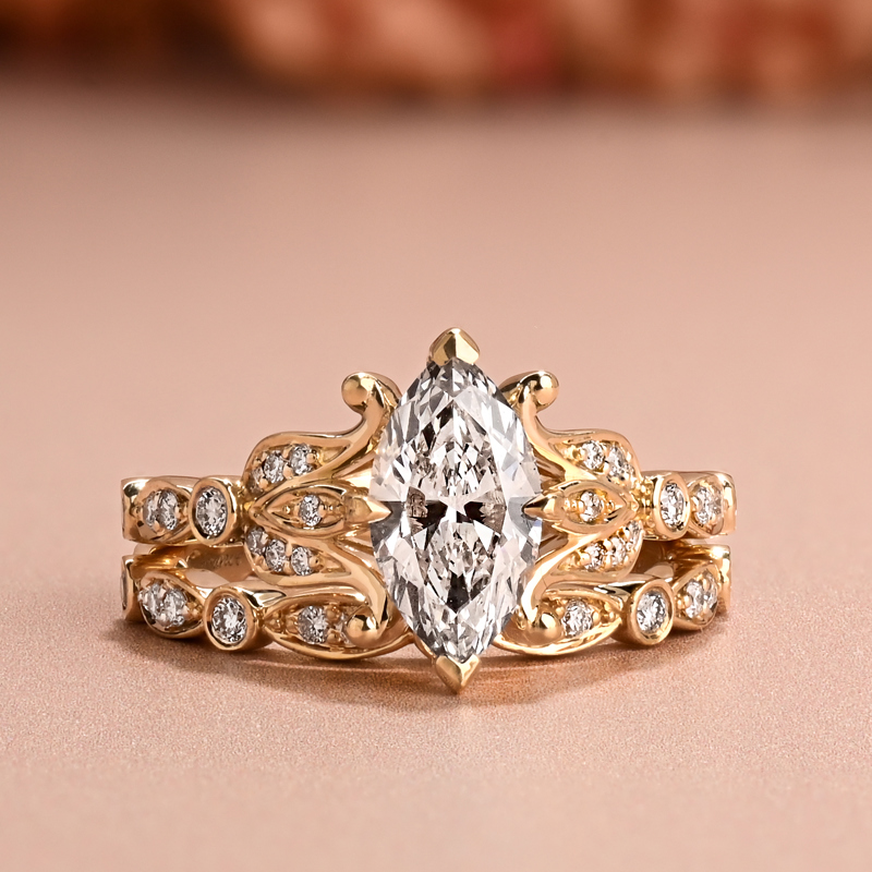 1-1/4ct Marquise Antique Nature Inspired Set